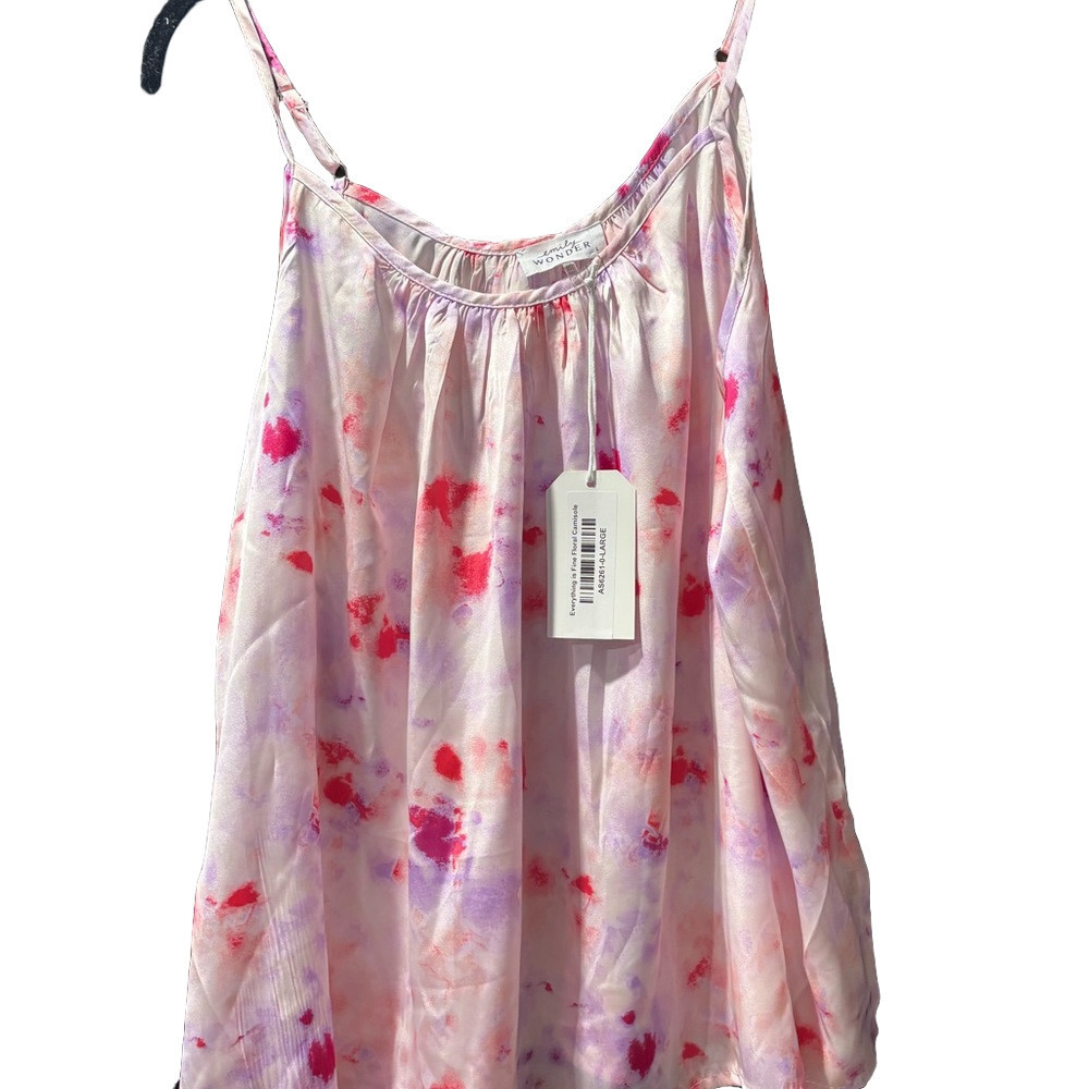 Floral Pink Sleeveless Blouse​
